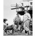 Elizabeth Taylor, Rock Hudson, and George Stevens on the Set of Giant