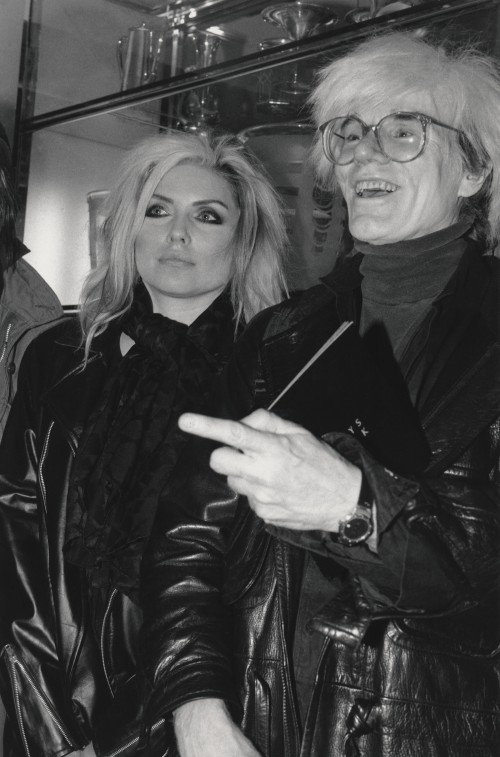 Andy Warhol and Debbie Harry of Blondie Candid