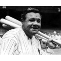 Babe Ruth with Baseball Bats