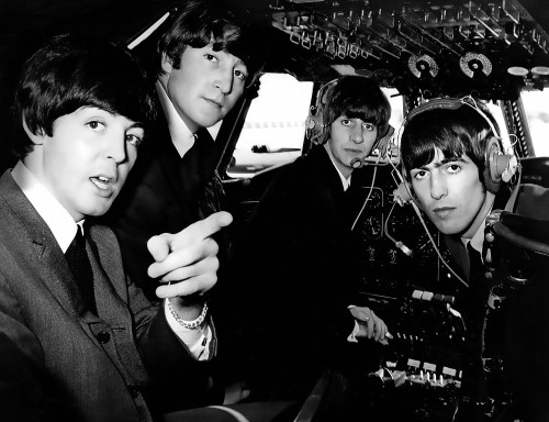 The Beatles in a Cockpit