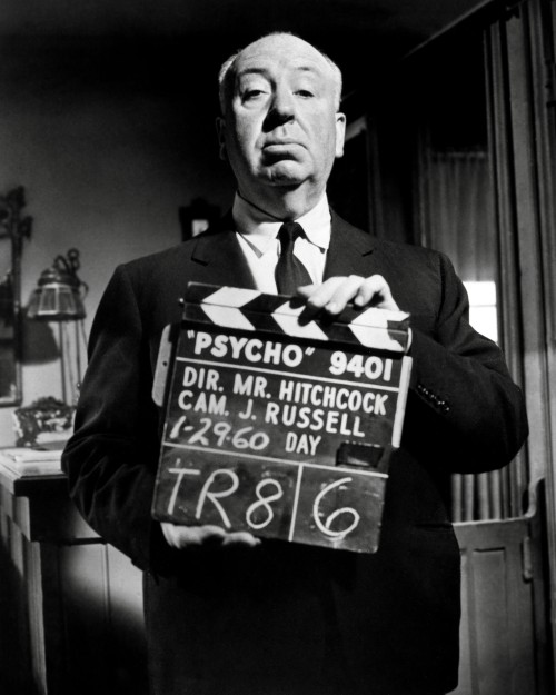 Hitchcock on the Set of "Psycho"