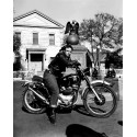 Marlon Brando on Bike for "The Wild One"