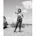 Elizabeth Taylor Spinning Lasso in "Giant"