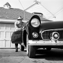 Frank Sinatra Leaning on Tbird