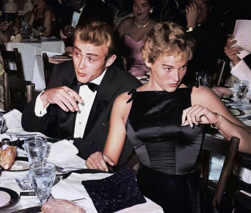 James Dean and Ursula Andress at Oscar Dinner