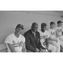 Jackie Robinson in the Dugout