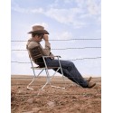 James Dean Behind Fence in "Giant"