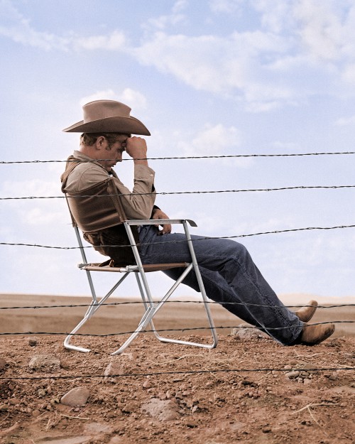 James Dean Behind Fence in "Giant"