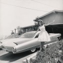 Anette Funicello with Classic Cadillac