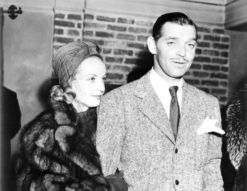 Clark Gable and Carole Lombard at Friend Jean Harlows Funeral