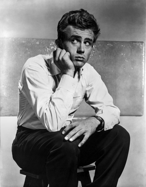 James Dean Sitting on Stool