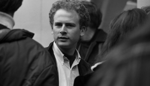 Candid Art Garfunkel in Crowd of People