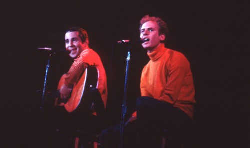 Paul Simon and Art Garfunkel Performing at Monterey International Pop Music Festival