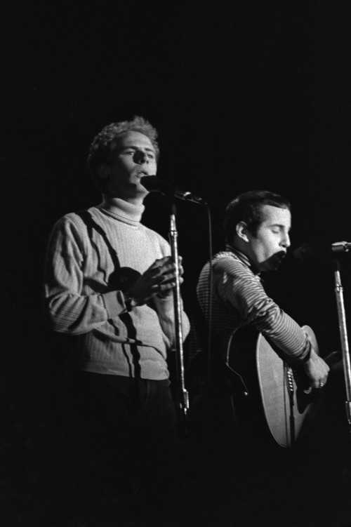 Paul Simon and Art Garfunkle Performing at Monterey International Pop Music Festival