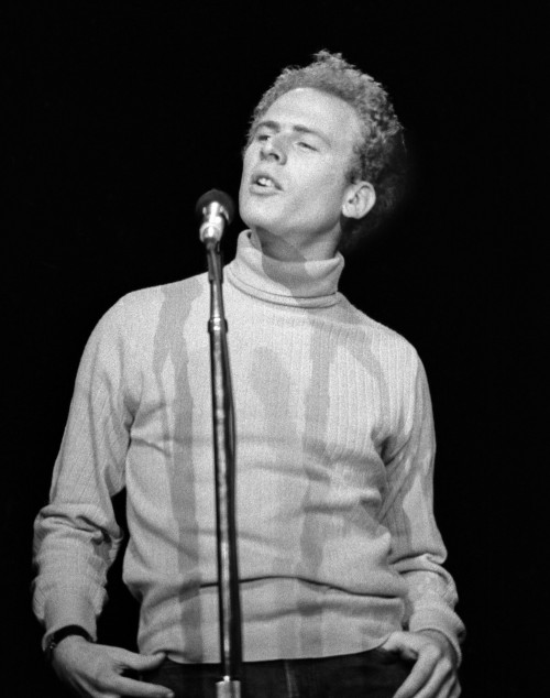 Art Garfunkel Singing on Microphone