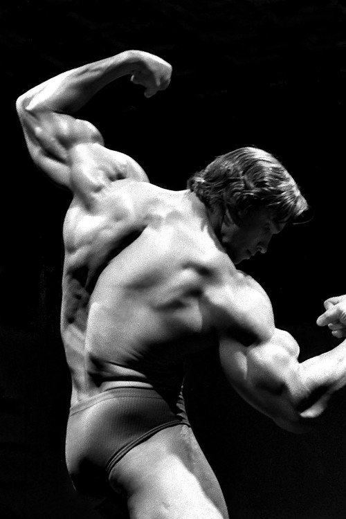 Arnold Schwarzenegger Flexing